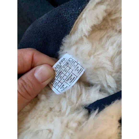 Koolabura Blue UGGS 6 bow sheep wool lined fleece roll down - Picture 6 of 9